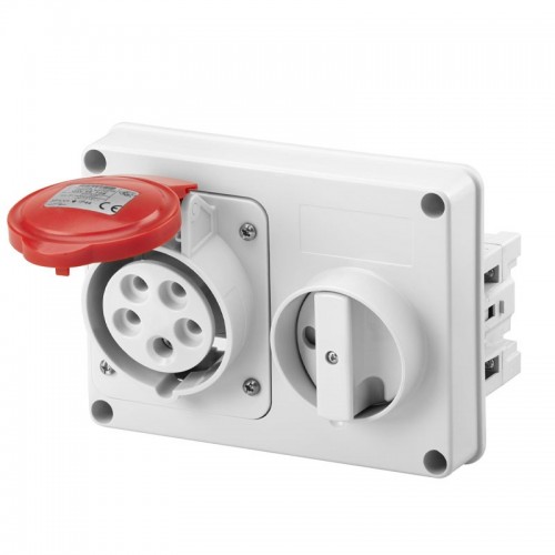 Gewiss verriegelte Steckdose 3P+N+E 32A IP44 380V ohne Gehäuse GW66120 Gewiss verriegelte Steckdose 3P+N+E 32A IP44 380V ohne Gehäuse GW66120
