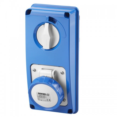 Gewiss vertikale Steckdose 2P+E 16A mit Verriegelung ohne Boden GW66304N Gewiss vertikale Steckdose 2P+E 16A mit Verriegelung ohne Boden GW66304N