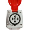 Gewiss feste Wandsteckdose 3P+E 16A IP44 rot 380V GW62408 Gewiss feste Wandsteckdose 3P+E 16A IP44 rot 380V GW62408