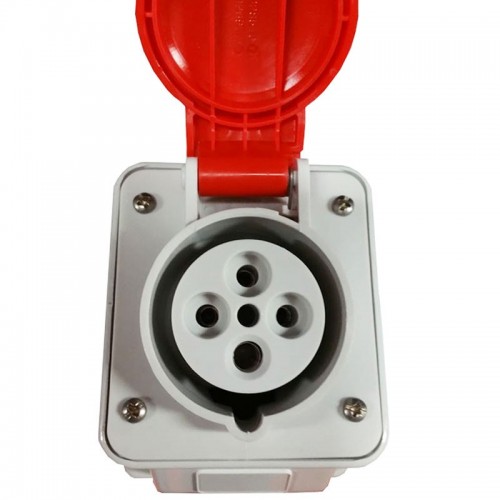 Gewiss feste Wandsteckdose 3P+E 16A IP44 rot 380V GW62408 Gewiss feste Wandsteckdose 3P+E 16A IP44 rot 380V GW62408