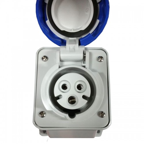 Gewiss feste Wandsteckdose 2P+E 16A IP67 blau 220V GW62426 Gewiss feste Wandsteckdose 2P+E 16A IP67 blau 220V GW62426
