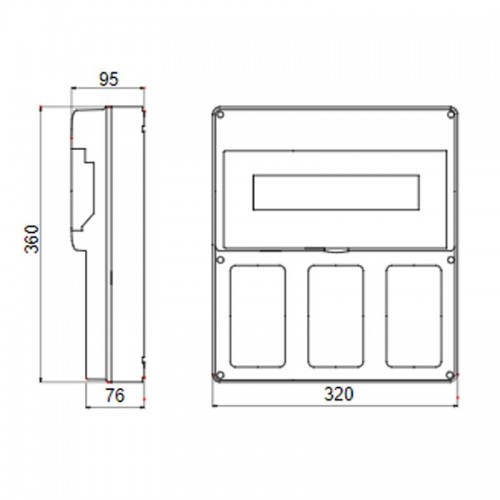 Gewiss Leerschaltschrank für 3 verriegelte Steckdosen IP55 GW66493 Gewiss Leerschaltschrank für 3 verriegelte Steckdosen IP55 GW66493