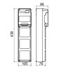 Gewiss 5-Modul-Schaltschrank mit 3 Flanschen für Industriesteckdosen GW68001N Gewiss 5-Modul-Schaltschrank mit 3 Flanschen für Industriesteckdosen GW68001N