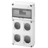 Gewiss 10-Modul-Schaltschrank mit 4 Flanschen für Industriesteckdosen GW68003N Gewiss 10-Modul-Schaltschrank mit 4 Flanschen für Industriesteckdosen GW68003N