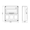 Gewiss 14-Modul-Schaltschrank mit 3 Flanschen für Industriesteckdosen GW68005N Gewiss 14-Modul-Schaltschrank mit 3 Flanschen für Industriesteckdosen GW68005N