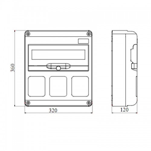 Gewiss 14-Modul-Schaltschrank mit 3 Flanschen für Industriesteckdosen GW68005N Gewiss 14-Modul-Schaltschrank mit 3 Flanschen für Industriesteckdosen GW68005N