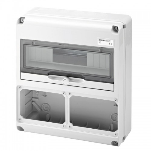 Gewiss 14-Modul-Schaltschrank mit 2 Flanschen für Industriesteckdosen GW68006N Gewiss 14-Modul-Schaltschrank mit 2 Flanschen für Industriesteckdosen GW68006N