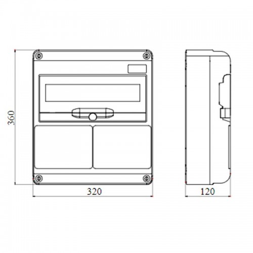 Gewiss 14-Modul-Schaltschrank mit 2 Flanschen für Industriesteckdosen GW68006N Gewiss 14-Modul-Schaltschrank mit 2 Flanschen für Industriesteckdosen GW68006N