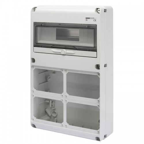 Gewiss 14-Modul-Schaltschrank mit 4 Flanschen für Industriesteckdosen GW68009N Gewiss 14-Modul-Schaltschrank mit 4 Flanschen für Industriesteckdosen GW68009N