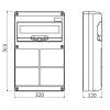 Gewiss 14-Modul-Schaltschrank mit 4 Flanschen für Industriesteckdosen GW68009N Gewiss 14-Modul-Schaltschrank mit 4 Flanschen für Industriesteckdosen GW68009N
