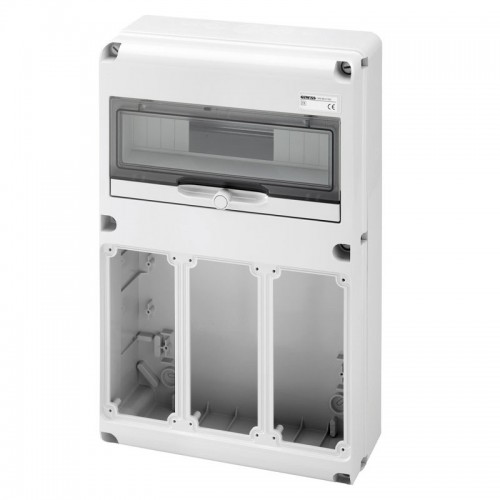 Gewiss 14-Modul-Schaltschrank mit 3 Flanschen für Industriesteckdosen GW68010N Gewiss 14-Modul-Schaltschrank mit 3 Flanschen für Industriesteckdosen GW68010N