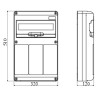 Gewiss 14-Modul-Schaltschrank mit 3 Flanschen für Industriesteckdosen GW68010N Gewiss 14-Modul-Schaltschrank mit 3 Flanschen für Industriesteckdosen GW68010N