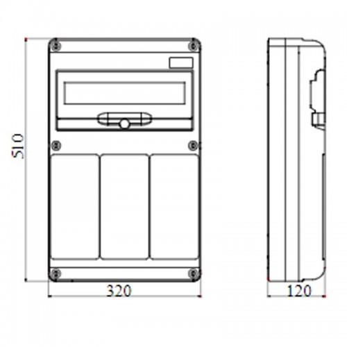 Gewiss 14-Modul-Schaltschrank mit 3 Flanschen für Industriesteckdosen GW68010N Gewiss 14-Modul-Schaltschrank mit 3 Flanschen für Industriesteckdosen GW68010N