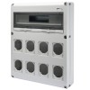 Gewiss 20-Modul-Schaltschrank mit 8 Flanschen für Industriesteckdosen GW68013N Gewiss 20-Modul-Schaltschrank mit 8 Flanschen für Industriesteckdosen GW68013N