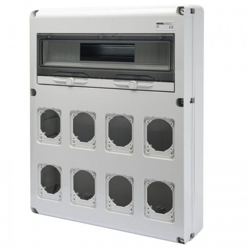 Gewiss 20-Modul-Schaltschrank mit 8 Flanschen für Industriesteckdosen GW68013N Gewiss 20-Modul-Schaltschrank mit 8 Flanschen für Industriesteckdosen GW68013N
