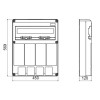 Gewiss 20-Modul-Schaltschrank mit 4+4 Flanschen für Industriesteckdosen GW68015N Gewiss 20-Modul-Schaltschrank mit 4+4 Flanschen für Industriesteckdosen GW68015N