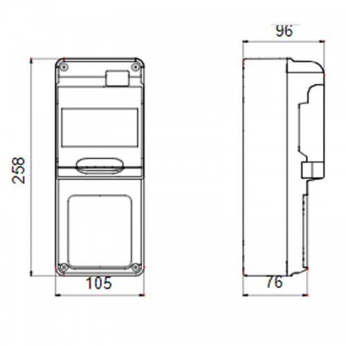 Gewiss 5-Modul-Schaltschrank mit 1 Flansch für Industriesteckdosen GW68017N Gewiss 5-Modul-Schaltschrank mit 1 Flansch für Industriesteckdosen GW68017N