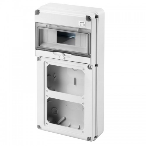 Gewiss 10-fach Schaltschrank mit 2 Flanschen für Industriesteckdosen GW68019N Gewiss 10-fach Schaltschrank mit 2 Flanschen für Industriesteckdosen GW68019N