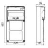 Gewiss 10-fach Schaltschrank mit 2 Flanschen für Industriesteckdosen GW68019N Gewiss 10-fach Schaltschrank mit 2 Flanschen für Industriesteckdosen GW68019N