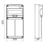 Gewiss 10-fach Schaltschrank mit 2 Flanschen für Industriesteckdosen GW68025N Gewiss 10-fach Schaltschrank mit 2 Flanschen für Industriesteckdosen GW68025N
