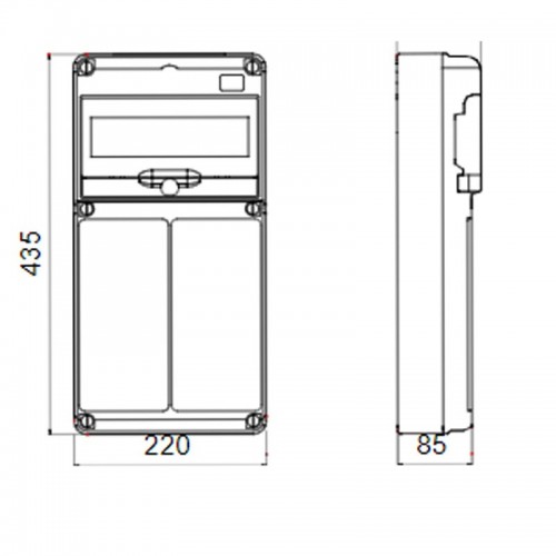 Gewiss 10-fach Schaltschrank mit 2 Flanschen für Industriesteckdosen GW68025N Gewiss 10-fach Schaltschrank mit 2 Flanschen für Industriesteckdosen GW68025N