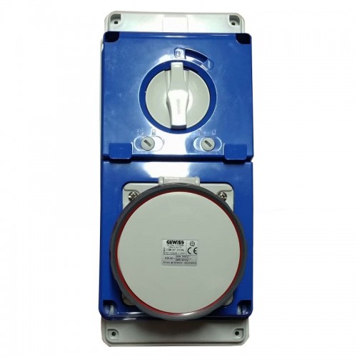 Gewiss Steckdose mit Verriegelung 3P+N+E 63A IP67 380V GW67253N Gewiss Steckdose mit Verriegelung 3P+N+E 63A IP67 380V GW67253N