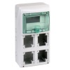 Schneider Industrieverteiler 8 Module für 4 Steckdosen IP65 10364 Schneider Industrieverteiler 8 Module für 4 Steckdosen IP65 10364