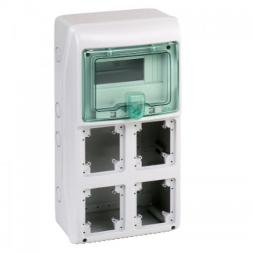 Schneider Industrieverteiler 8 Module für 4 Steckdosen IP65 10364 Schneider Industrieverteiler 8 Module für 4 Steckdosen IP65 10364