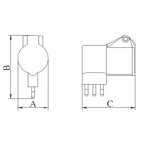 Fanton Industrieadapter mit italienischem Stecker und CEE 73000 Steckdose Fanton Industrieadapter mit italienischem Stecker und CEE 73000 Steckdose