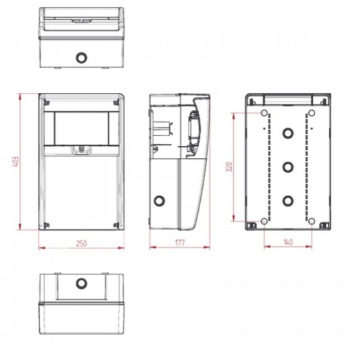 Fanton Ulisse Schaltschrank mit CEE-Steckdosen und Fehlerstromschutzschaltern 74321 Fanton Ulisse Schaltschrank mit CEE-Steckdosen und Fehlerstromschutzschaltern 74321