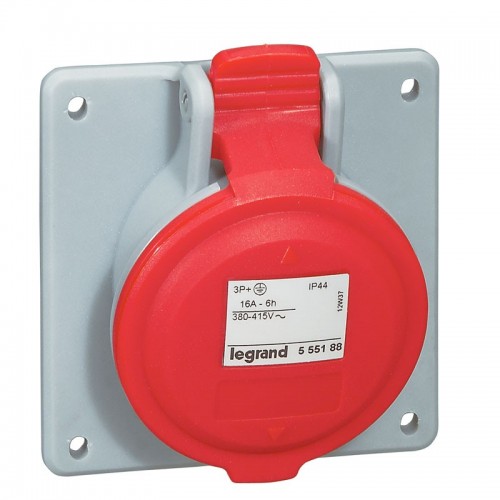 CEE Legrand Tempra Schräg-Einbausteckdose 3P+E 3X16A+E 555188 CEE Legrand Tempra Schräg-Einbausteckdose 3P+E 3X16A+E 555188