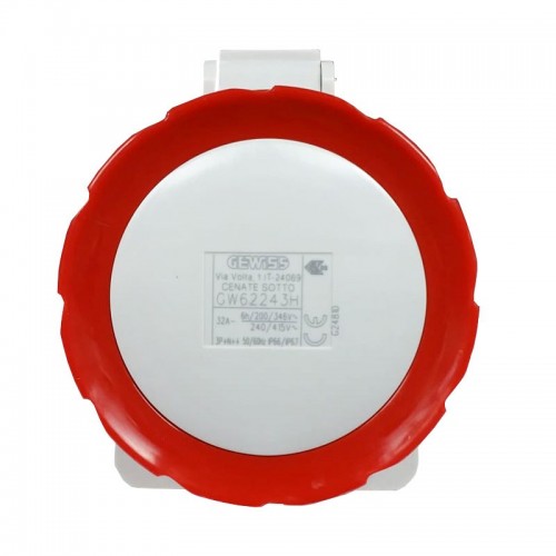 Gewiss Unterputzdose 3P+N+E 32A IP67 rot 380V GW62243H Gewiss Unterputzdose 3P+N+E 32A IP67 rot 380V GW62243H