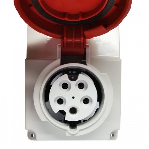 Schneider verriegelte Steckdose mit IP65 Gehäuse 3PNT 16A 380V 83086 Schneider verriegelte Steckdose mit IP65 Gehäuse 3PNT 16A 380V 83086