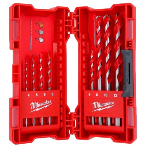 Satz mit 8 Milwaukee Premium Betonbohrern 4932471192 Satz mit 8 Milwaukee Premium Betonbohrern 4932471192
