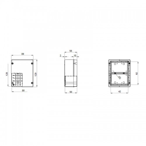 Gewiss glatte Außenwanddose IP55 120x80x50 GW44205 Gewiss glatte Außenwanddose IP55 120x80x50 GW44205