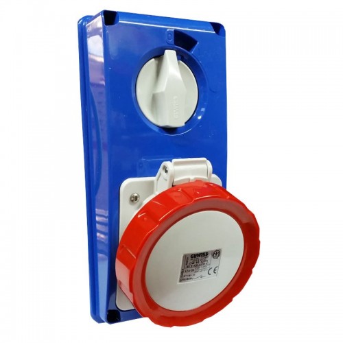 Gewiss vertikale verriegelte Steckdose 3P+N+E 32A IP67 GW66320N Gewiss vertikale verriegelte Steckdose 3P+N+E 32A IP67 GW66320N