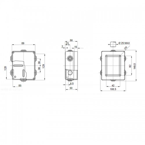 Gewiss Abzweigdose mit Gummidichtungen IP55 120x80x50 GW44005 Gewiss Abzweigdose mit Gummidichtungen IP55 120x80x50 GW44005