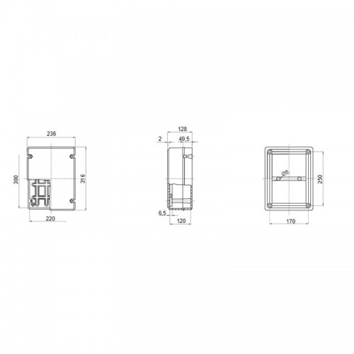 Gewiss außene Wanddose glatt IP55 300x220x120 GW44209 Gewiss außene Wanddose glatt IP55 300x220x120 GW44209