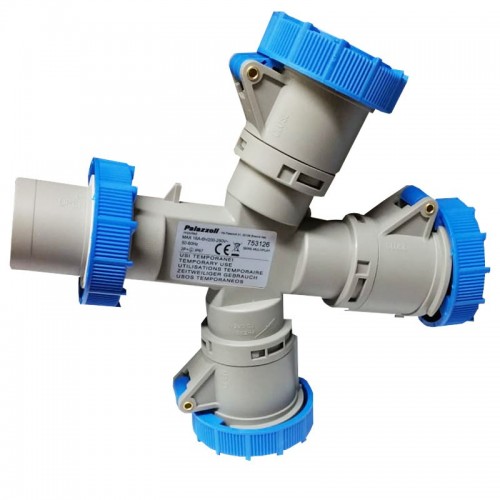 Palazzoli CEE-Industriemultiplikator 2P+E-Stecker und 3 2P+E-Steckdosen Palazzoli CEE-Industriemultiplikator 2P+E-Stecker und 3 2P+E-Steckdosen