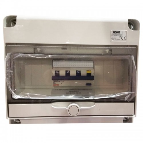 Gewiss 10-Modul-Schaltschrank mit 4 Flanschen für Industriesteckdosen GW68204N Gewiss 10-Modul-Schaltschrank mit 4 Flanschen für Industriesteckdosen GW68204N