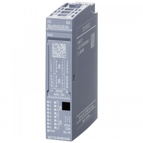 Siemens Simatic ET 200SP DQ 16X24VDC/0,5A digitales Ausgangsmodul 6ES71326BH000AA0 Siemens Simatic ET 200SP DQ 16X24VDC/0,5A digitales Ausgangsmodul 6ES71326BH000AA0