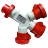 Gewiss Dreifachverteiler 3P+E 16A IP67 3 Steckdosen rot 400V GW64027 Gewiss Dreifachverteiler 3P+E 16A IP67 3 Steckdosen rot 400V GW64027