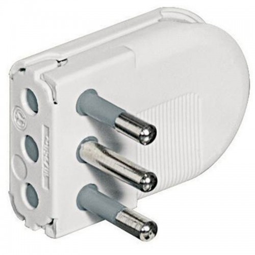 Platzsparender 2P+E 10A Schutzkontakt-Stecker Bticino S2495TAE Platzsparender 2P+E 10A Schutzkontakt-Stecker Bticino S2495TAE