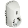 B3-Adapter 2 10A-Steckdosen 1 deutsche Steckdose 1 USB- und 10A-Stecker weiß S3613DU B3-Adapter 2 10A-Steckdosen 1 deutsche Steckdose 1 USB- und 10A-Stecker weiß S3613DU