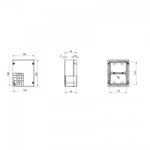 Gewiss Außenbox mit transparentem Deckel 150x110x70 GW44426 Gewiss Außenbox mit transparentem Deckel 150x110x70 GW44426