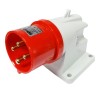 Gewiss feste Steckdose 3P+E 16A IP44 rot 380V GW60408 Gewiss feste Steckdose 3P+E 16A IP44 rot 380V GW60408