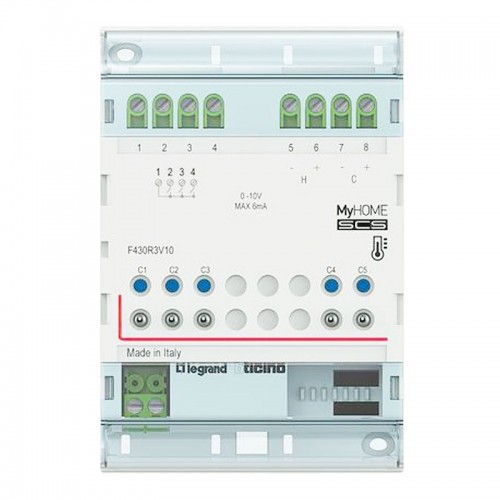 Bticino Aktor mit 3 unabhängigen Relais und 2 0-10 Volt Ausgängen F430R3V10 Bticino Aktor mit 3 unabhängigen Relais und 2 0-10 Volt Ausgängen F430R3V10