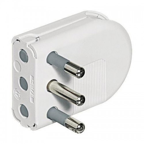 Bticino Raumsparstecker 16A weiß verstellbares Kabel S2496TAE Bticino Raumsparstecker 16A weiß verstellbares Kabel S2496TAE