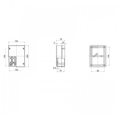 Gewiss Außen-Glattwanddose IP56 190x140x70 GW44207 Gewiss Außen-Glattwanddose IP56 190x140x70 GW44207