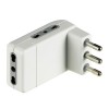 Bticino platzsparender Eckadapter 3 zweiseitige Steckdosen und 16A Stecker weiß S3606DE Bticino platzsparender Eckadapter 3 zweiseitige Steckdosen und 16A Stecker weiß S3606DE